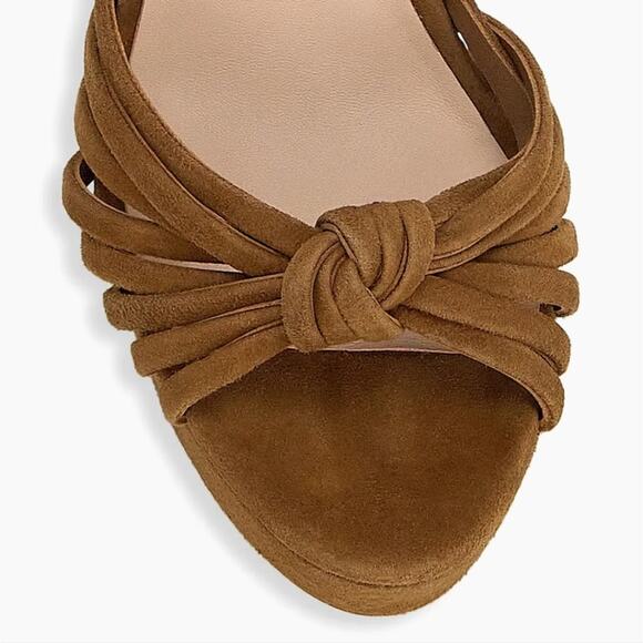 NWT$450 Loeffler Randall Rivka 120mm Suede Knot Platform Sandal Heels Sz 9.5 - Picture 5 of 16